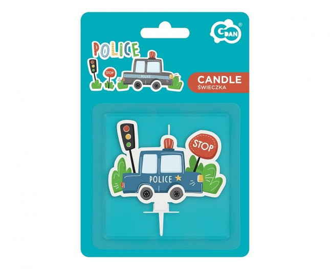 Rendőr Beep tortagyertya 7 cm