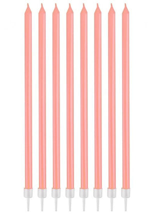 Pearly Light Pink, Rózsaszín tortagyertya, gyertya szett 8 db-os