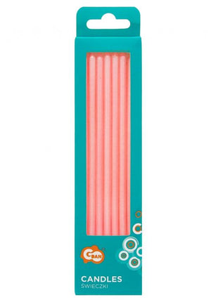 Pearly Light Pink, Rózsaszín tortagyertya, gyertya szett 8 db-os