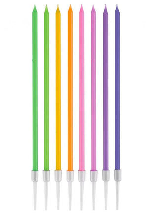 Színes Pastel Mix tortagyertya, gyertya szett 8 db-os
