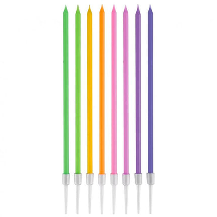 Színes Pastel Mix tortagyertya, gyertya szett 8 db-os