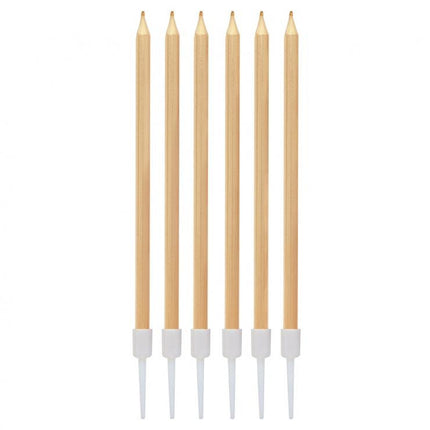 Arany Metallic Light Gold tortagyertya, gyertya szett 6 db-os