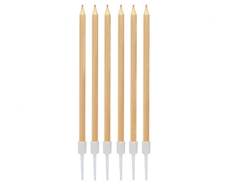 Arany Metallic Light Gold tortagyertya, gyertya szett 6 db-os