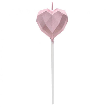 Szív Diamond Heart Rose Gold tortagyertya, gyertya