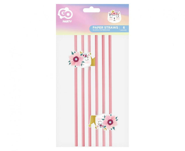 Cicás Sleepy papír szívószál 6 db-os