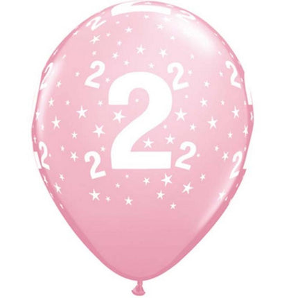 Színes Happy Birthday 2 Pastel léggömb, lufi 6 db-os 11 inch (28 cm)