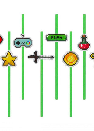 Játék Game On papír szívószál 8 db-os