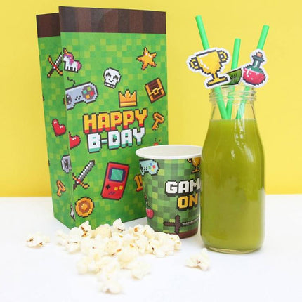 Játék Game On papír szívószál 8 db-os