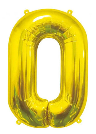 Arany Gold 0-ás szám fólia lufi 85 cm