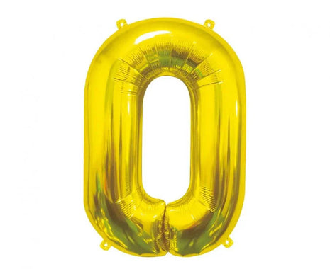 Arany Gold 0-ás szám fólia lufi 85 cm