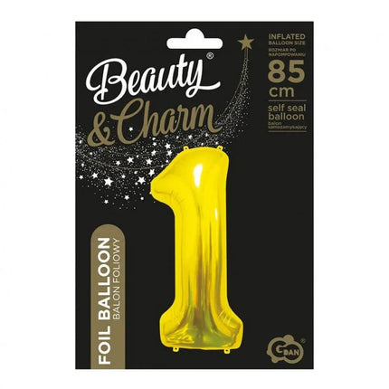 Arany Gold 1-es szám fólia lufi 85 cm