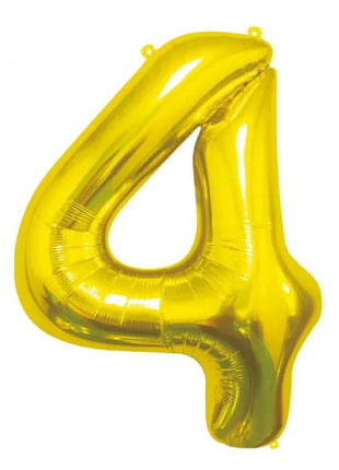Arany Gold 4-es szám fólia lufi 85 cm