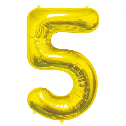Arany Gold 5-ös szám fólia lufi 85 cm