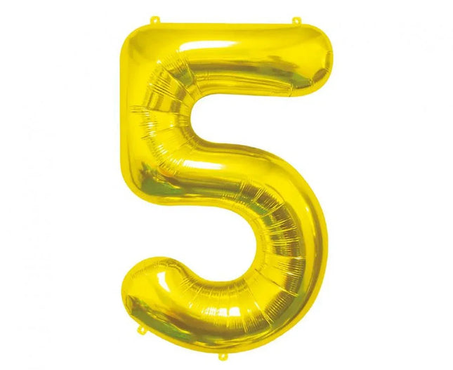 Arany Gold 5-ös szám fólia lufi 85 cm