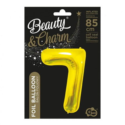 Arany Gold 7-es szám fólia lufi 85 cm