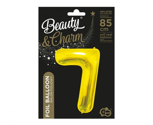 Arany Gold 7-es szám fólia lufi 85 cm