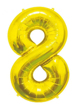 Arany Gold 8-as szám fólia lufi 85 cm