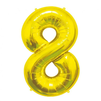 Arany Gold 8-as szám fólia lufi 85 cm