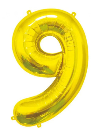 Arany Gold 9-es szám fólia lufi 85 cm
