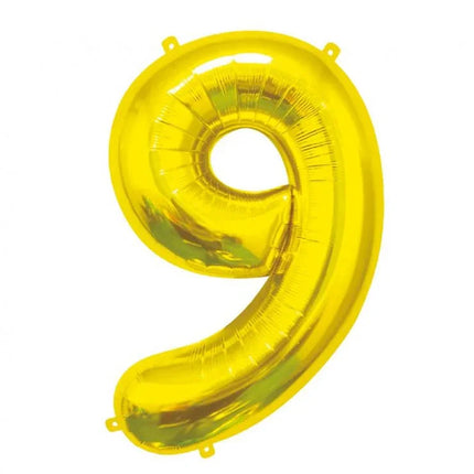 Arany Gold 9-es szám fólia lufi 85 cm
