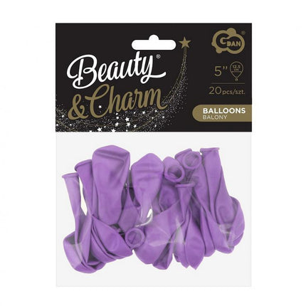 Lila Macaron léggömb, lufi 20 db-os 5 inch (12,5 cm)