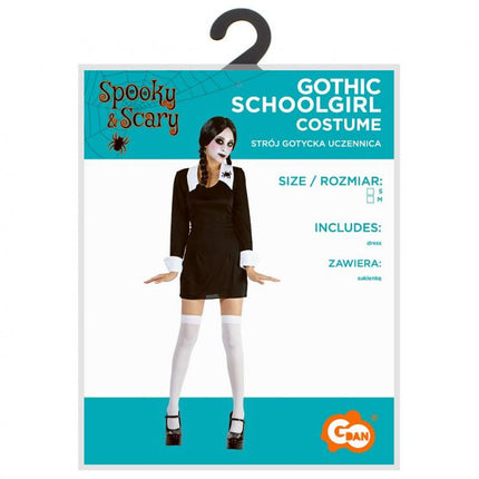 Iskoláslány Gothic jelmez S