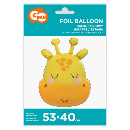 Giraffe, Zsiráf fólia lufi 53 cm