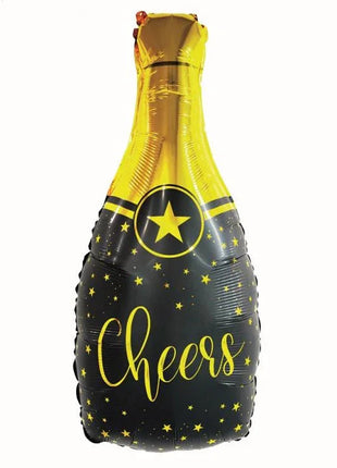 B&C Champagne Cheers, Pezsgős üveg fólia lufi 76 cm