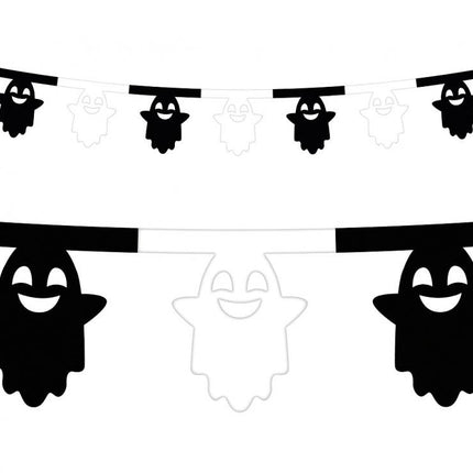 Halloween Szellem Black papír girland 360 cm