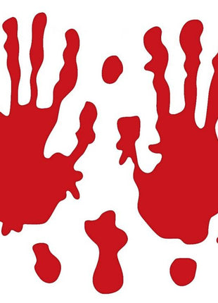 Halloween Véres kéznyom Bloody zselés ablak matrica szett