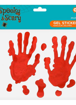Halloween Véres kéznyom Bloody zselés ablak matrica szett