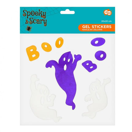 Halloween Boo zselés ablak matrica szett