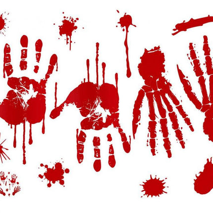 Halloween véres nyomok Bloody ablak matrica szett