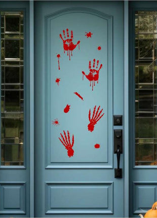 Halloween véres nyomok Bloody ablak matrica szett