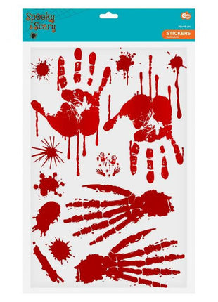 Halloween véres nyomok Bloody ablak matrica szett