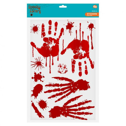 Halloween véres nyomok Bloody ablak matrica szett