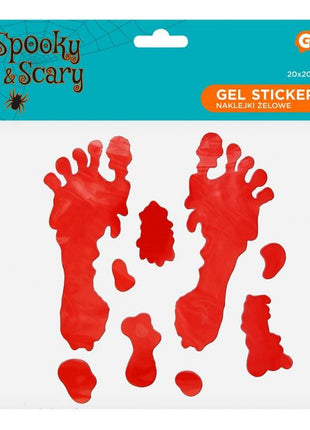 Halloween véres lábnyom Bloody zselés ablak matrica szett