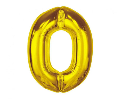 Arany 0-ás Gold szám fólia lufi 92 cm