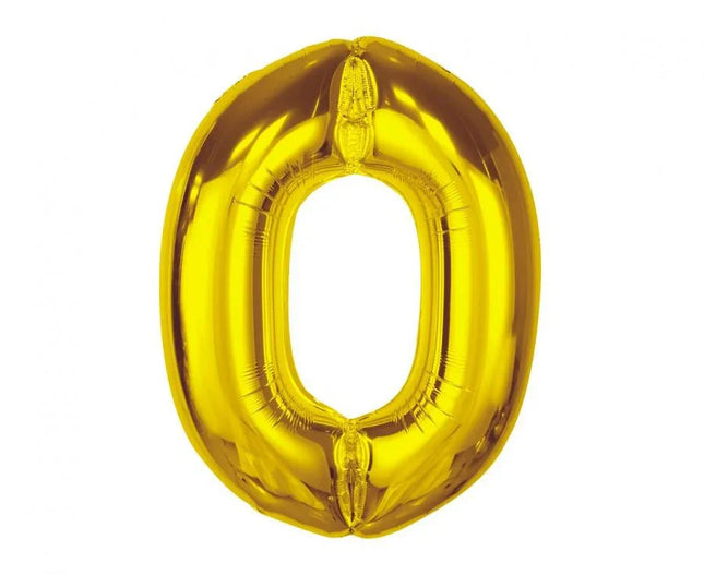Arany 0-ás Gold szám fólia lufi 92 cm