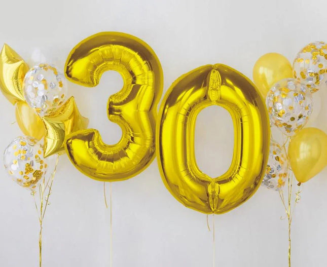 Arany 0-ás Gold szám fólia lufi 92 cm