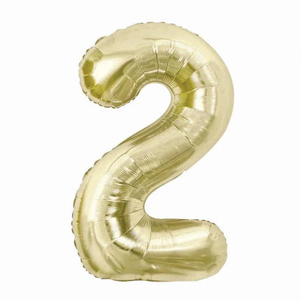Pezsgőszínű B&C Champagne 2-es szám fólia lufi 85 cm