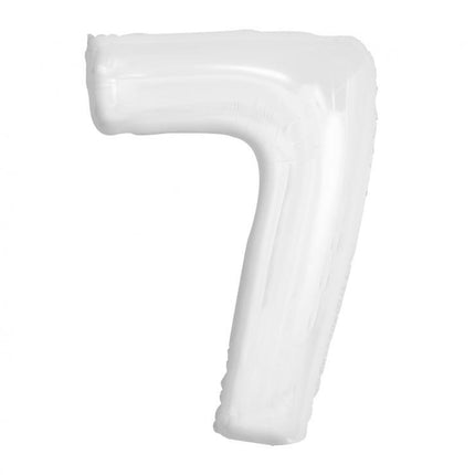 Fehér B&C White 7-es szám fólia lufi 92 cm