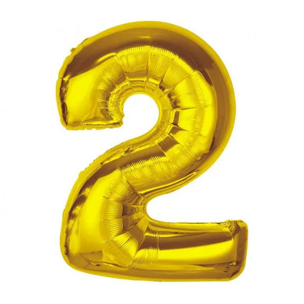 Arany 2-es Gold szám fólia lufi 92 cm