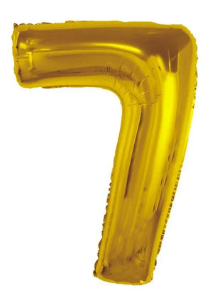 Arany 7-es Gold szám fólia lufi 92 cm