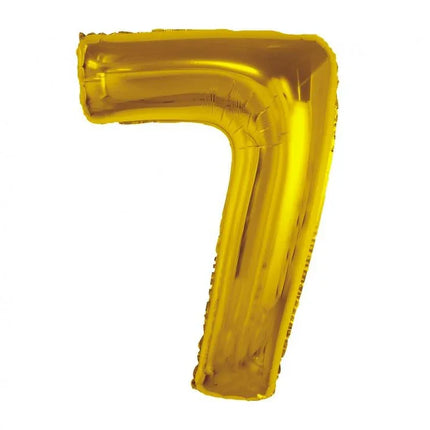 Arany 7-es Gold szám fólia lufi 92 cm