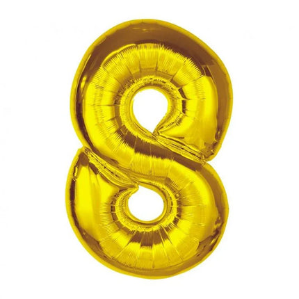Arany 8-as Gold szám fólia lufi 92 cm
