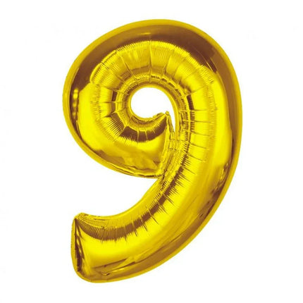 Arany 9-es Gold szám fólia lufi 92 cm
