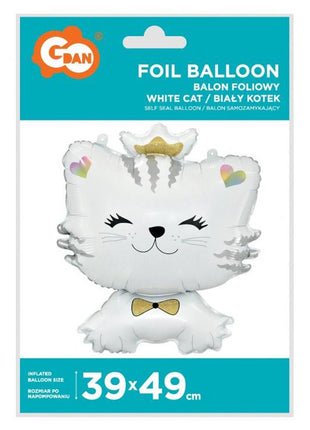Cicás White fólia lufi 49 cm