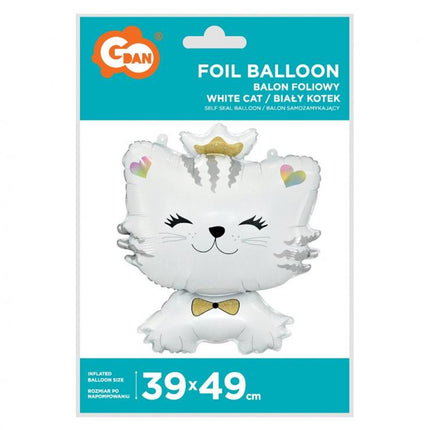 Cicás White fólia lufi 49 cm