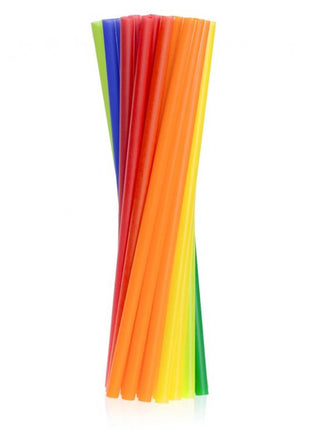 Színes Colorful műanyag szívószál 10 db-os